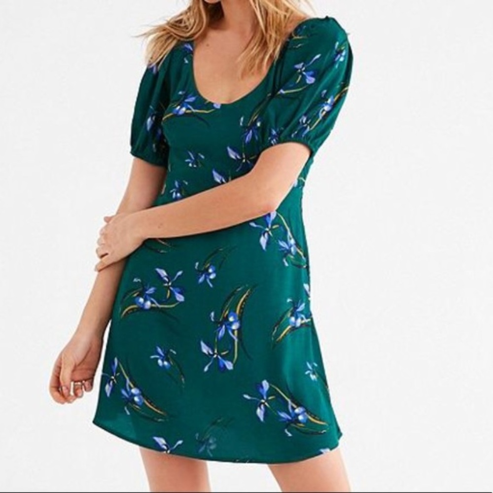 Urban Outfitters Green Floral Dress